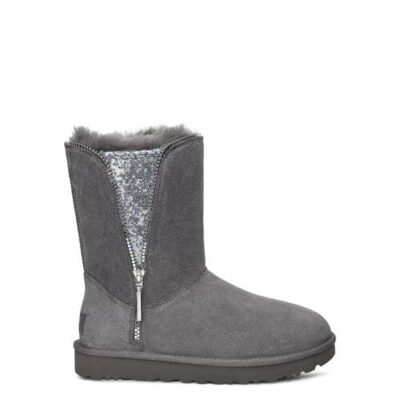 UGG Classic Zip Laarzen voor Dames in Charcoal, maat 37 | Suede