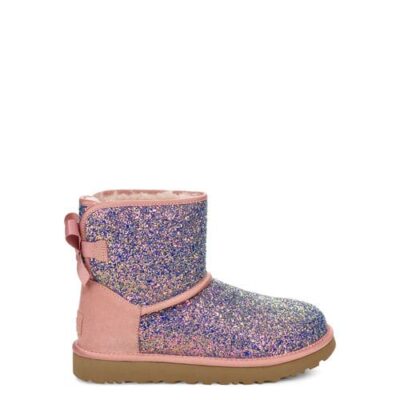 UGG Classic Mini Cosmos Bow Laarzen voor Dames in Quartz, maat 37 | Textiel