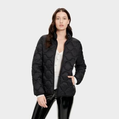 UGG Selda Packable Quilted Jas voor Dames in Black, maat S | Nylon