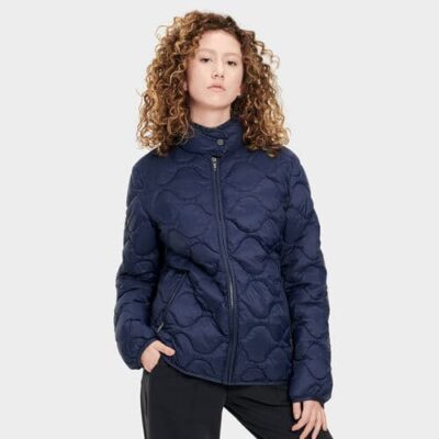 UGG Selda Packable Quilted Jas voor Dames in Navy Blue, maat S | Nylon