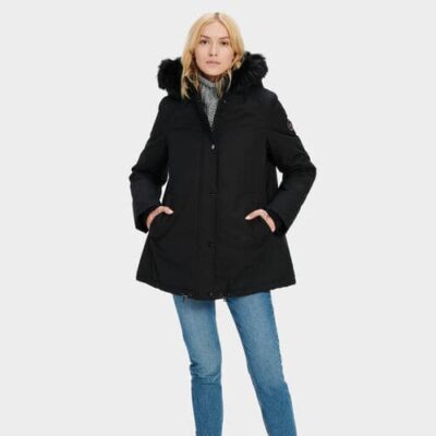 UGG Bernice Parka Jas voor Dames in Black, maat XL | Nylon
