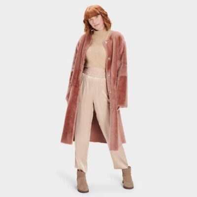 UGG Remy Reversible Shearling Jas voor Dames in Sepia Film, maat S