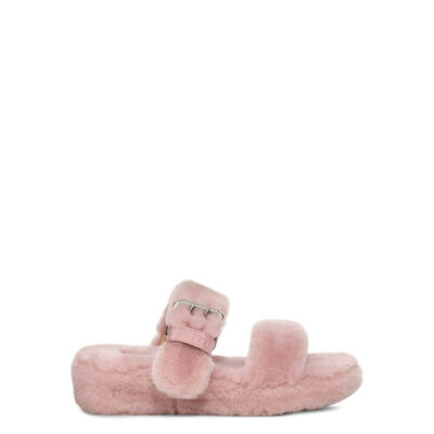 UGG Fuzz Yeah Slide voor Dames in Pink Crystal, maat 40 | Shearling