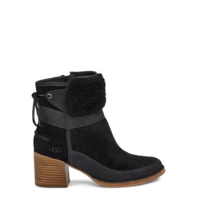 UGG Kirke Enkellaarzen voor Dames in Black, maat 41 | Shearling