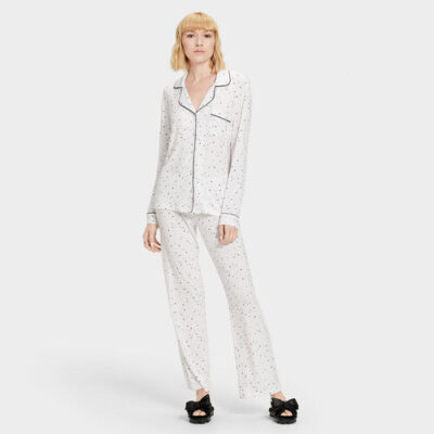 UGG Lenon Set Pyjama's voor Dames in Cream Stars, maat M