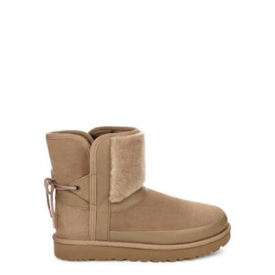 UGG Classic Leopard Lined Bow Laarzen voor Dames in Amphora, maat 40 | Shearling