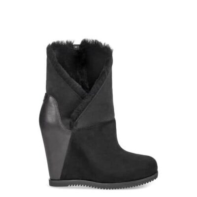 UGG Classic Mondri Cuff Laarzen voor Dames in Black, maat 40 | Shearling