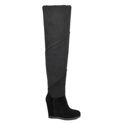 UGG Classic Mondri Over The Knee Laarzen voor Dames in Black, maat 37 | Shearling