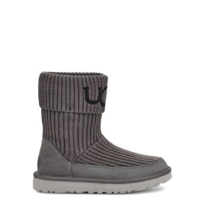 UGG Classic Knit Laarzen voor Dames in Charcoal, maat 38 | Textiel