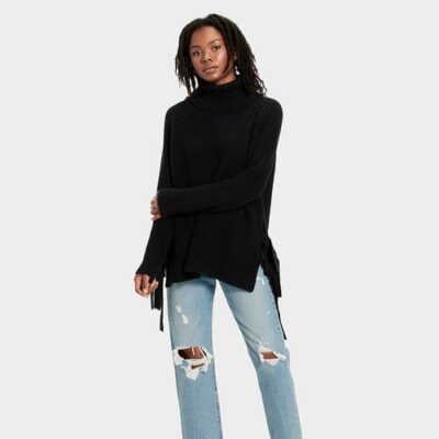 UGG Ceanne Turtleneck Truien voor Dames in Black, maat XS | Katoen