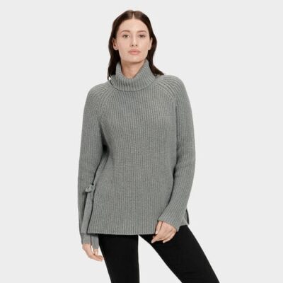 UGG Ceanne Turtleneck Truien voor Dames in Grey Heather, maat XS | Katoen