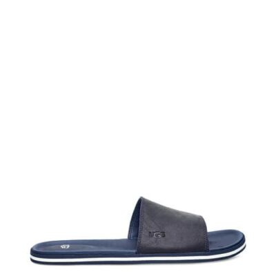 UGG Bennison Slide II Sandalen voor Heren in Navy Blue, maat 40.5 | Leder