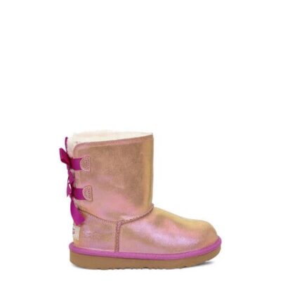 UGG Bailey Bow II Shimmer Laarzen voor Kinderen in Chestnut/Fuchsia, maat 34 | Suede