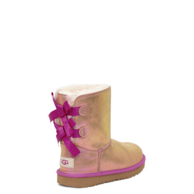 UGG Bailey Bow II Shimmer Laarzen voor Peuters in Chestnut/Fuchsia, maat 25 | Suede