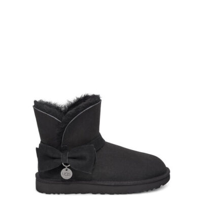 UGG Suede Mini Bow Laarzen voor Dames in Black, maat 42