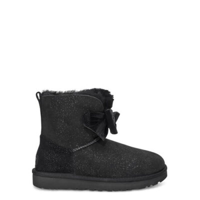 UGG Gita Twinkle Bow Mini Laarzen voor Dames in Black, maat 42 | Shearling