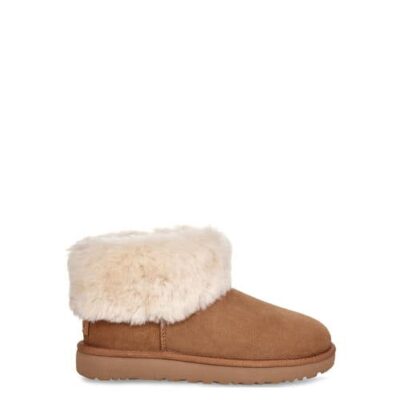 UGG Classic Mini Fluff Laarzen voor Dames in Chestnut, maat 37 | Shearling
