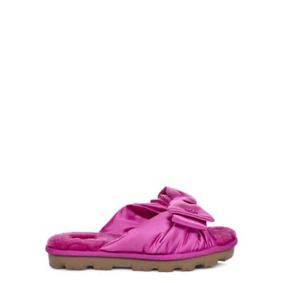 UGG Lushette Puffer Pantoffels voor Dames in Fuchsia, maat 37 | Textiel