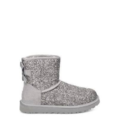 UGG Classic Mini Cosmos Bow Laarzen voor Dames in Silver, maat 40 | Textiel