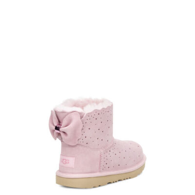 UGG Mini Bailey Bow II Starry Lite Laarzen voor Peuters in Seashell Pink, maat 22 | Suede