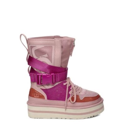UGG Pop Punk High-Top Sneaker voor Dames in Pink Crystal, maat 43 | Suede