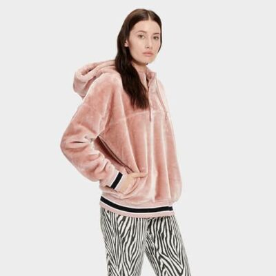 UGG Kailani Sherpa Jas voor Dames in Pink Crystal, maat S | Polyester