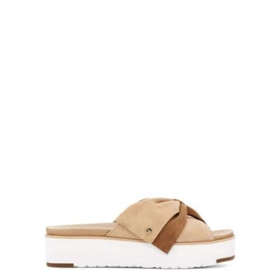 UGG Joanie Slide Sandalen voor Dames in Bronzer, maat 39 | Leder