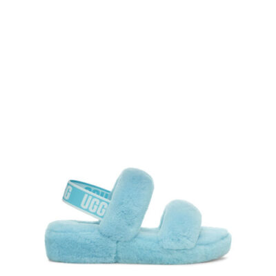 UGG Oh Yeah Slide Sandalen voor Dames in Clear Water, maat 41 | Shearling