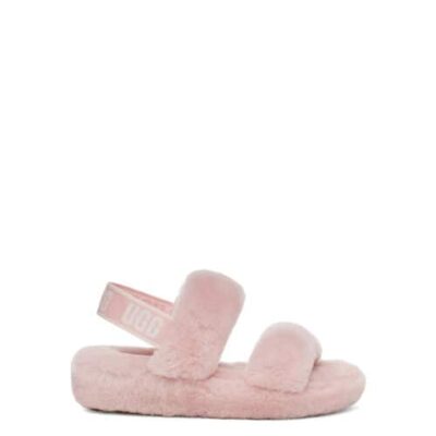 UGG Oh Yeah Slide Sandalen voor Dames in Pink Cloud, maat 42 | Shearling
