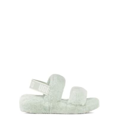 UGG Oh Yeah Slide Sandalen voor Dames in Retro Mint, maat 42 | Shearling