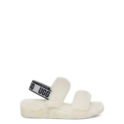 UGG Oh Yeah Slide Sandalen voor Dames in White, maat 41 | Shearling