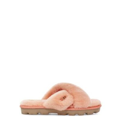 UGG Fuzzette Slide Sandalen voor Dames in Beverly Pink, maat 41 | Shearling