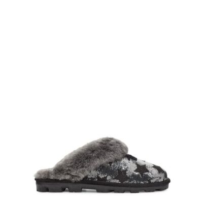 UGG Coquette Sequin Stars Pantoffels voor Dames in Black, maat 41 | Shearling