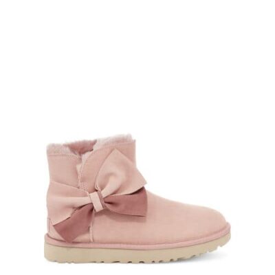 UGG Classic Mini Two-Tone Bow Laarzen voor Dames in La Sunset, maat 38 | Leder