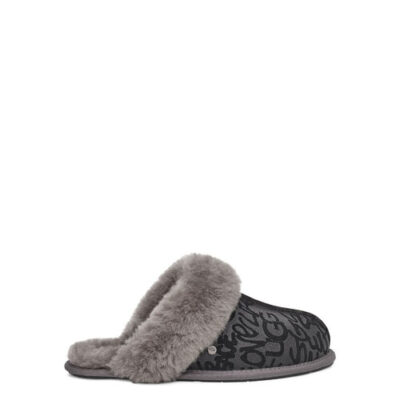 UGG Scuffette II Sparkle Graffiti Pantoffels voor Dames in Black, maat 36 | Suede