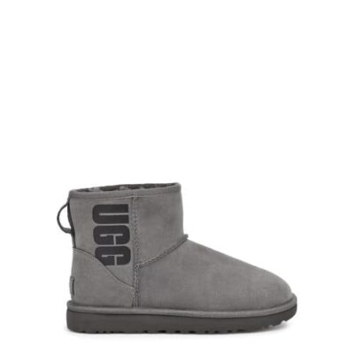 UGG Classic Mini Logo Rubber Laarzen voor Dames in Grey, maat 40 | Suede