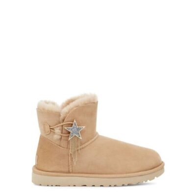UGG Mini Bailey Star Laarzen voor Dames in Bronzer, maat 37 | Leder
