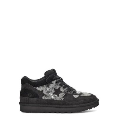 UGG Highland Sneaker voor Dames in Black Sequins Stars, maat 38.5 | Textiel