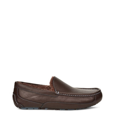 UGG Ascot Marble Leather Slipper voor Heren in Stout/Salty Blue, maat 45 | Leder