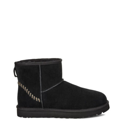 UGG Classic Mini Deco Suede Laarzen voor Heren in Black, maat 45.5