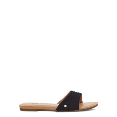 UGG Jurupa Slide Sandalen voor Dames in Black, maat 40 | Textiel