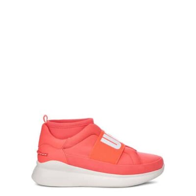 UGG Neutra Neon Sneaker voor Dames in Neon Coral, maat 39 | Textiel