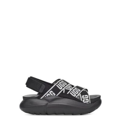 UGG LA Cloud Sandalen voor Dames in Black/Logo, maat 41 | Textiel