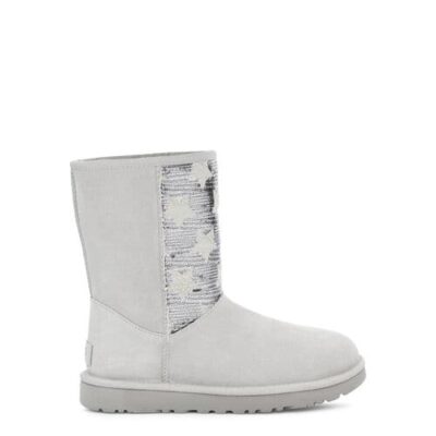 UGG Classic Short Sequin Stars Laarzen voor Dames in Grey Violet, maat 39 | Suede