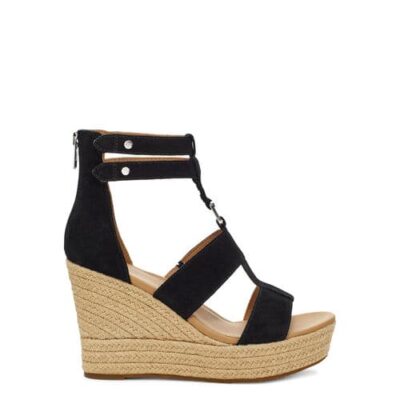 UGG Kolfax Sandalen met Skeehak voor Dames in Black, maat 41 | Leder