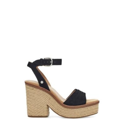 UGG Laynce Sandalen voor Dames in Black, maat 37 | Leder