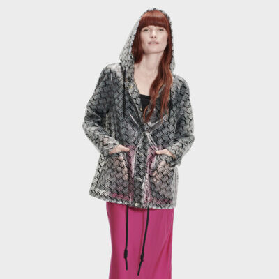 UGG Innes Rain Jas voor Dames in Ugg Graphic Black, maat XS | Fabric