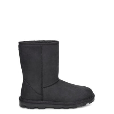 UGG Essential Short Leather Laarzen voor Dames in Black, maat 41 | Leder