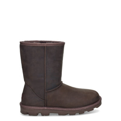 UGG Essential Short Leather Laarzen voor Dames in Chocolate, maat 40 | Leder