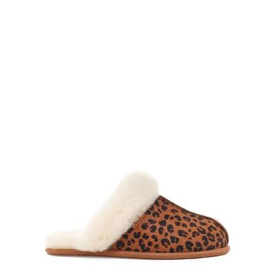 UGG Scuffette II Leopard Pantoffels voor Dames in Natural, maat 39 | Shearling